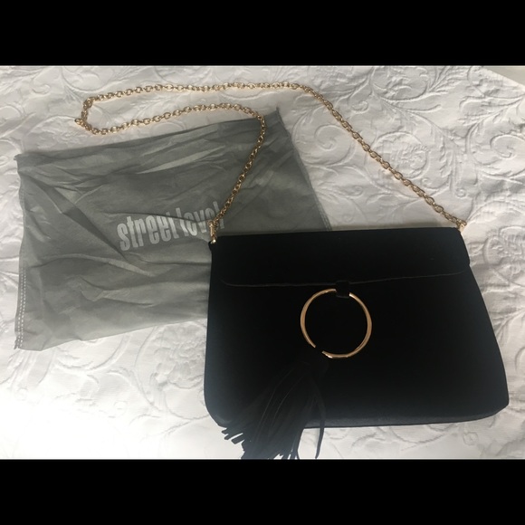 Street Level NWOT black velvet crossbody bag - Picture 4 of 4